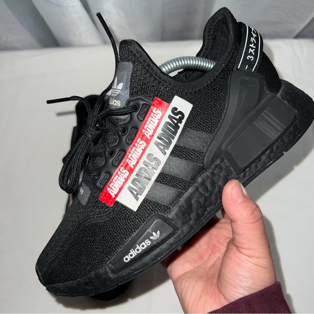 adidas NMD_R1 V2 J ‘Overbranded - Core Black’, Size 5
